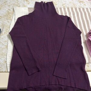 Burgundy/ purple aqua turtleneck
